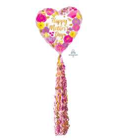 Floral Happy Mothers Day Balloon Supershape - Balloons Bouquets and More