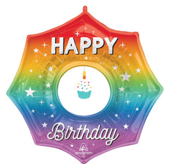 SuperShape Cupcake Happy Birthday Balloon - Balloons Bouquets and More