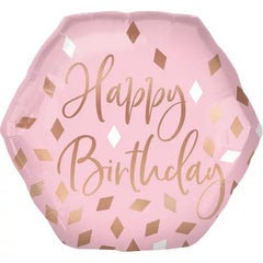 23" SuperShape Blush Birthday Foil Balloon - Balloons Bouquets and More