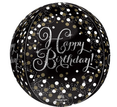 Orbz Sparkling Birthday Balloon - Balloons Bouquets and More
