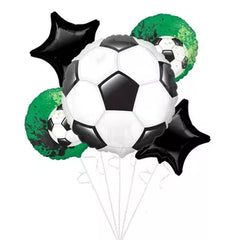 Soccer 5pc Balloon Bouquet - Balloons Bouquets and More
