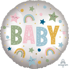18" Satin Natural Baby Balloon - Balloons Bouquets and More