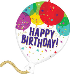 SuperShape Happy Birthday Balloons 27” - Balloons Bouquets and More
