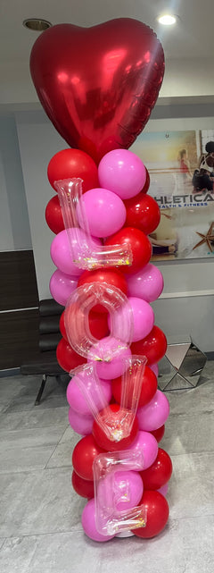 Valentine Love Column - Balloons Bouquets and More