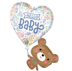 SuperShape Hello Baby Balloon 26in x 31in - Balloons Bouquets and More