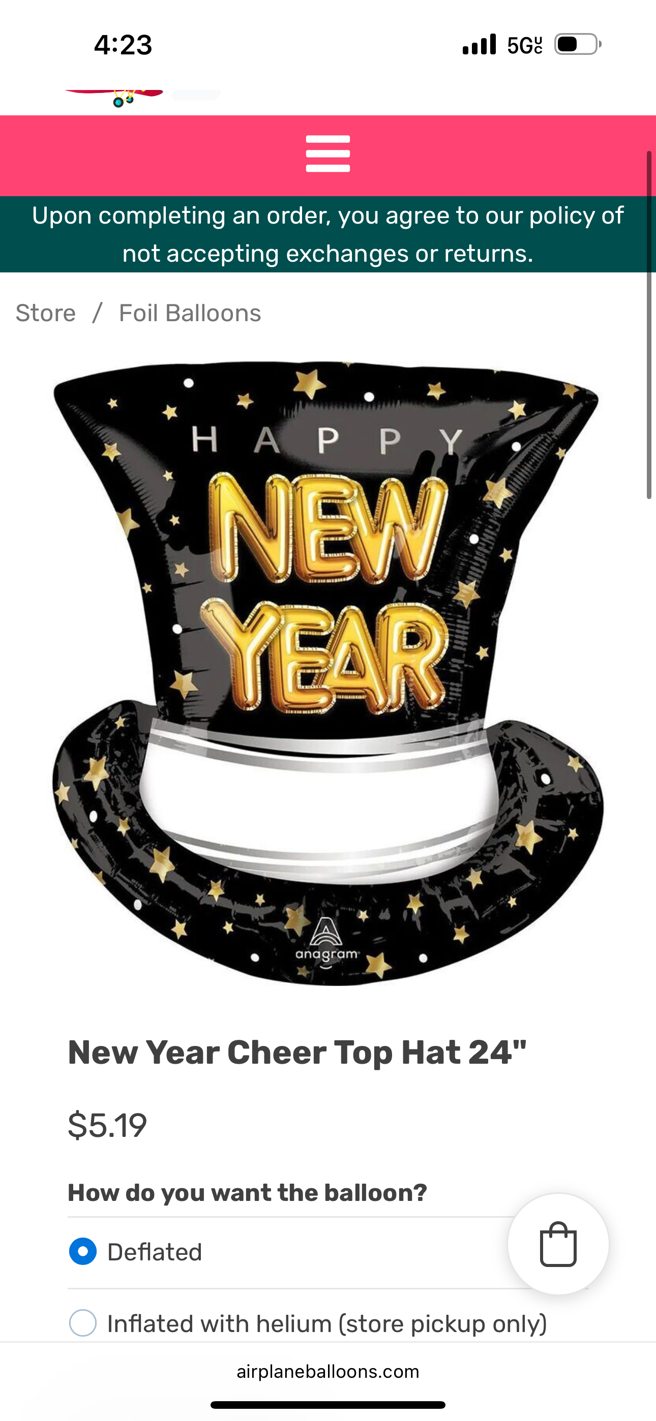 New Year’s Balloons