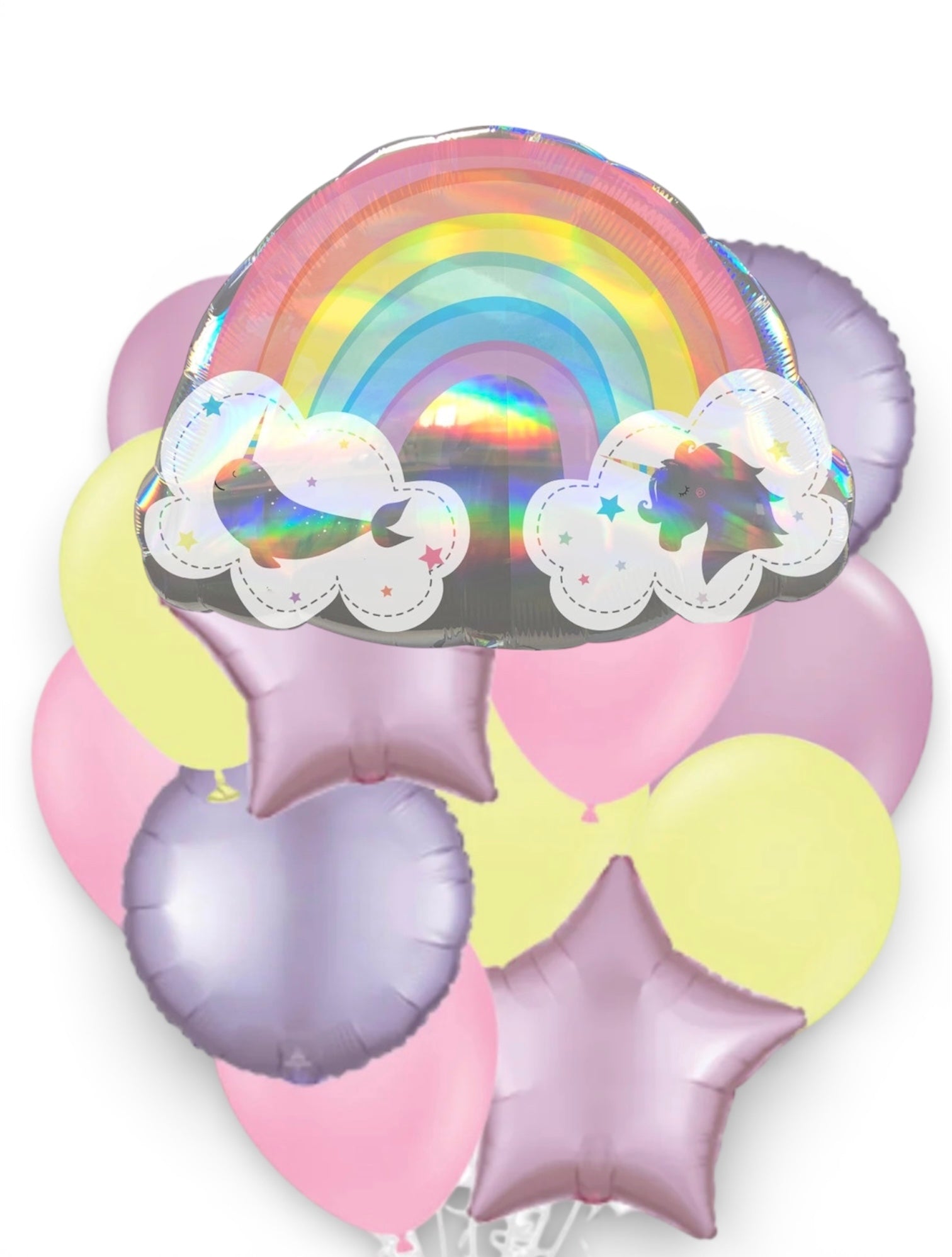 28" Magical Rainbow Unicorn/Narwhal Foil Balloon Bouquet