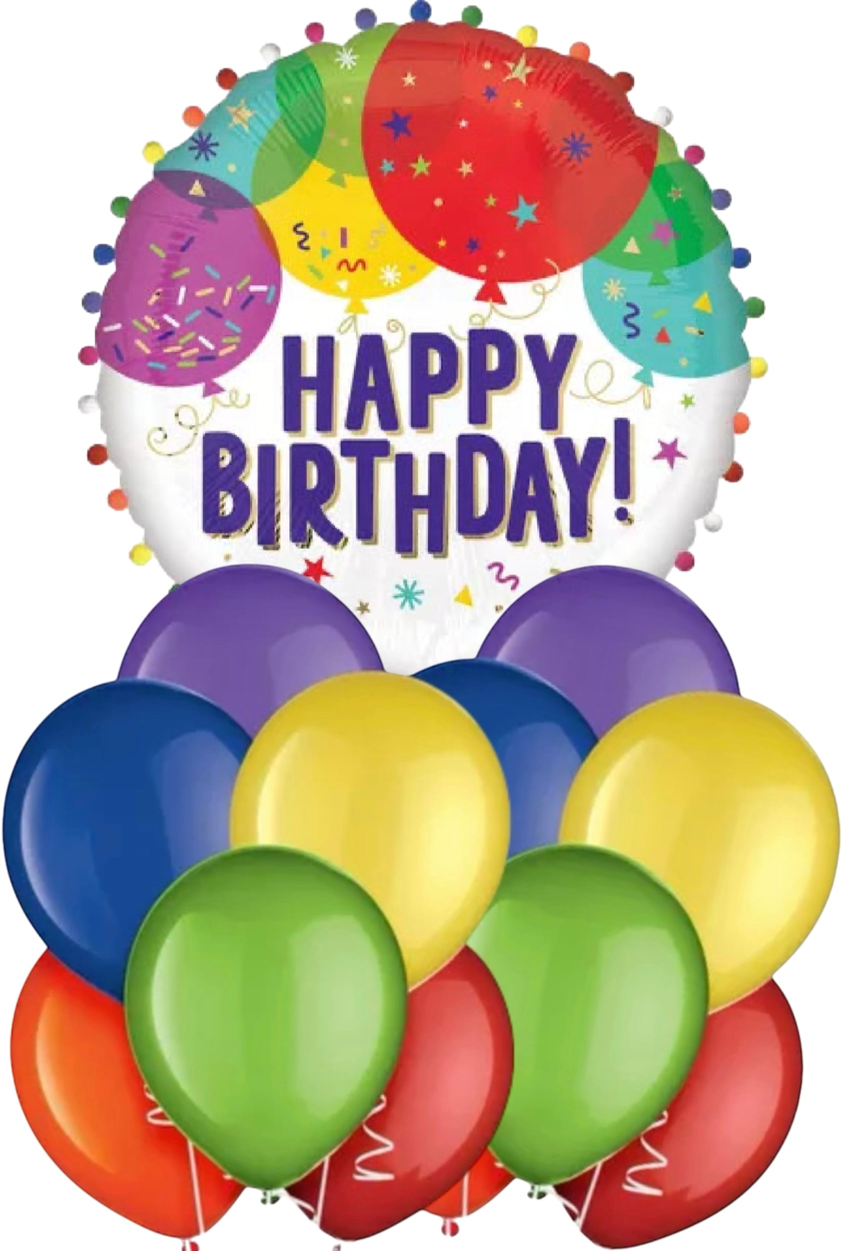 Jumbo Happy Birthday 13pc Balloon Bouquet