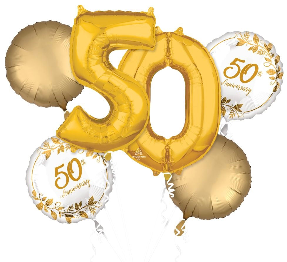 Balloon Bouquet Happy 50th Anniversary