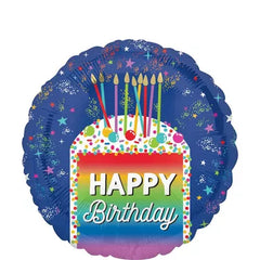 Rainbow Slice Happy Birthday Foil Balloon, 18in - Balloons Bouquets and More