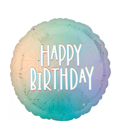 18” Pastel Dream Happy Birthday Foil Balloon - Balloons Bouquets and More