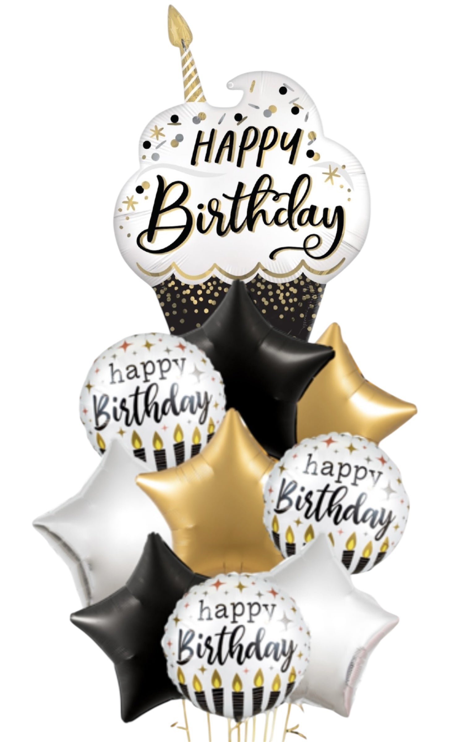 Happy Birthday Wish 10pc Balloon Bouquet