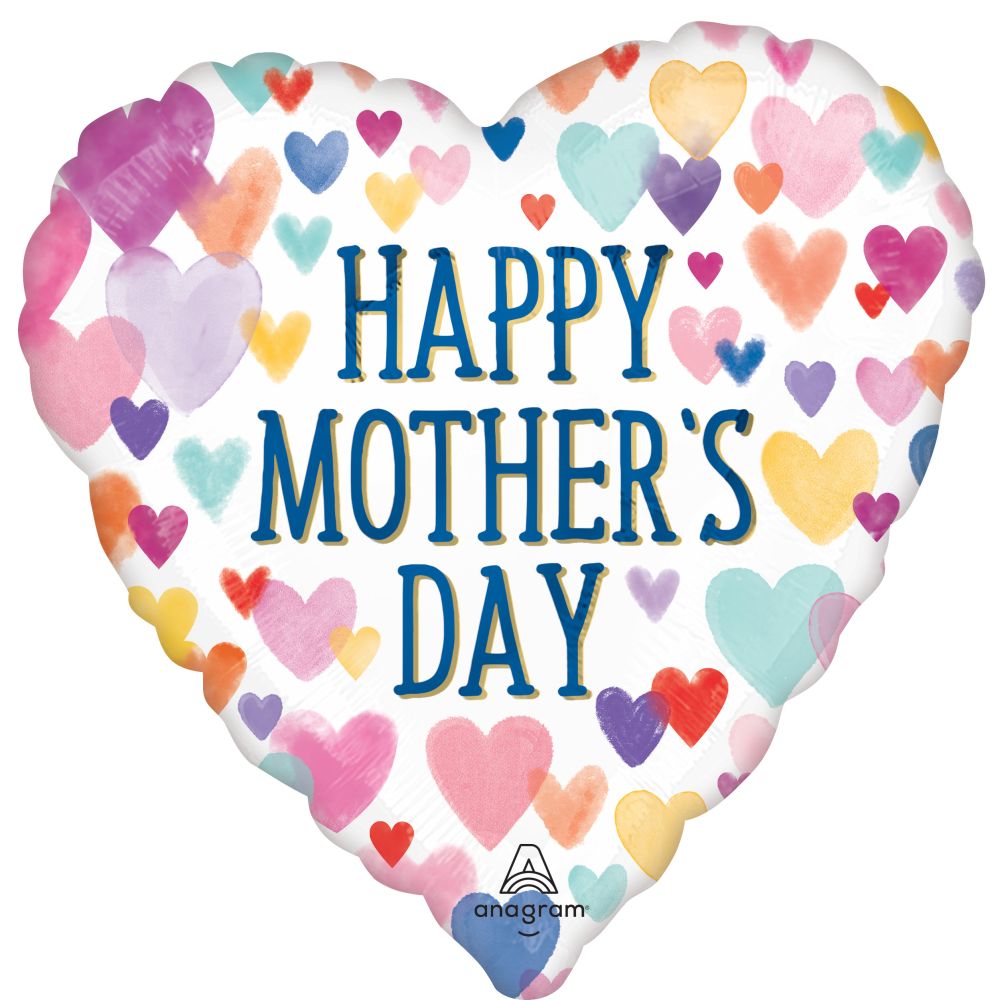 Jumbo Happy Mothers Day Sprinkle Hearts Balloon - Balloons Bouquets and More