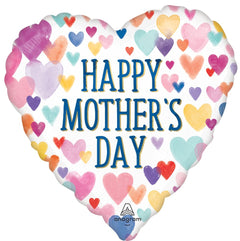 Jumbo Happy Mothers Day Sprinkle Hearts Balloon - Balloons Bouquets and More