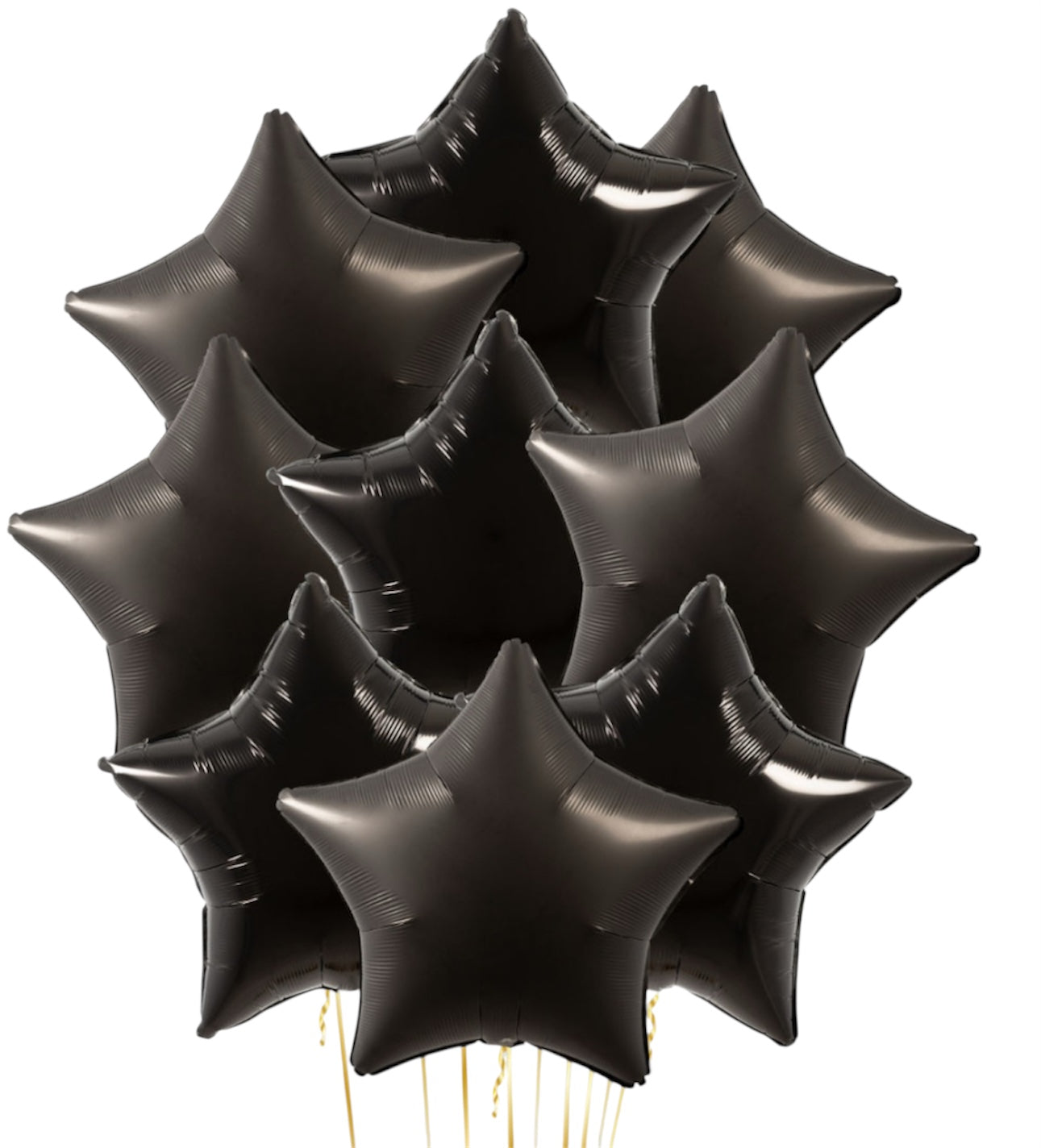 9pc Black Star Balloon Bouquet