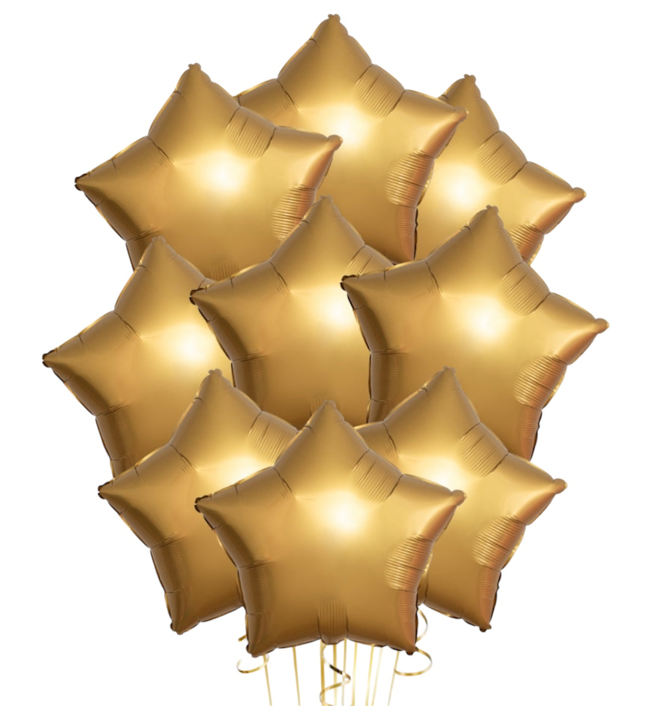 9pc Gold Star Balloon Bouquet