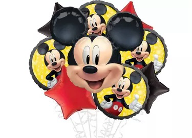 9pc Mickey Mouse Forever Foil Balloon Bouquet - Balloons Bouquets and More
