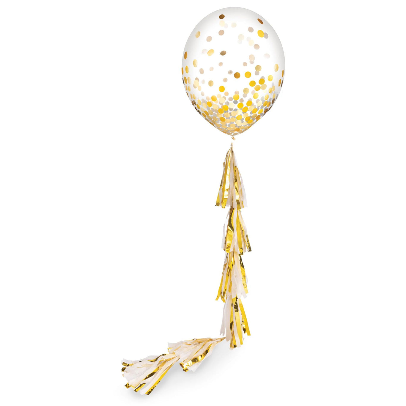 24” Confetti Balloon & Gold Tassel Tail