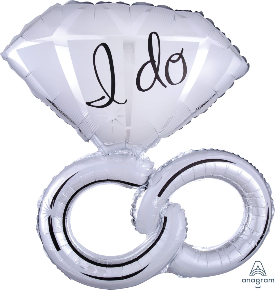 SuperShape Wedding Rings Balloon 27x30