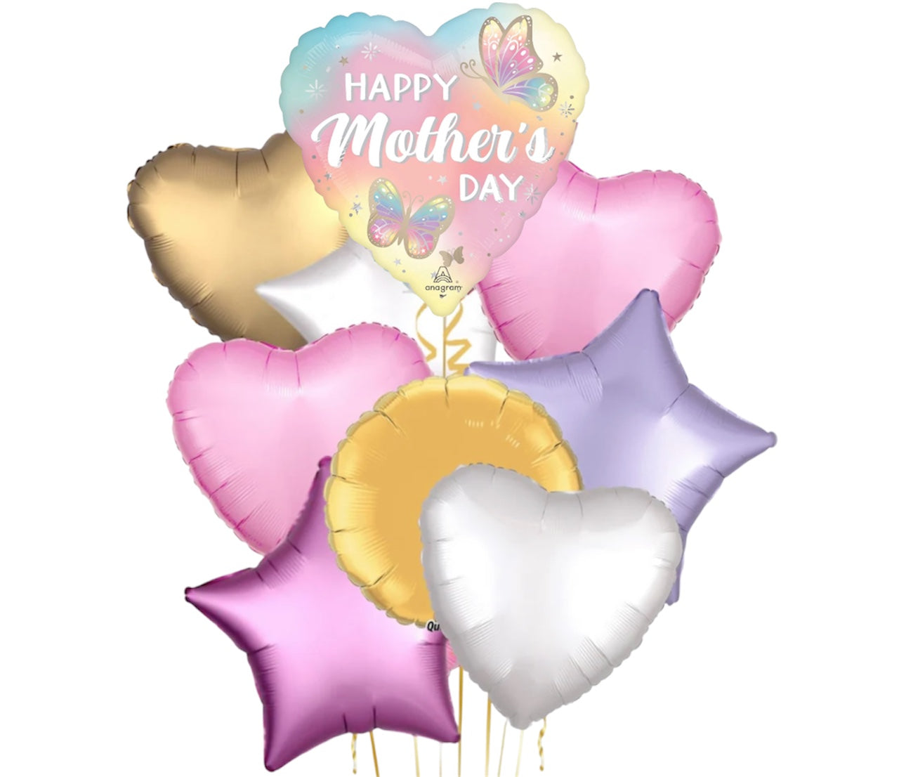 Happy Mothers Day Fluttering Dreams Balloon Bouquet • 9pc