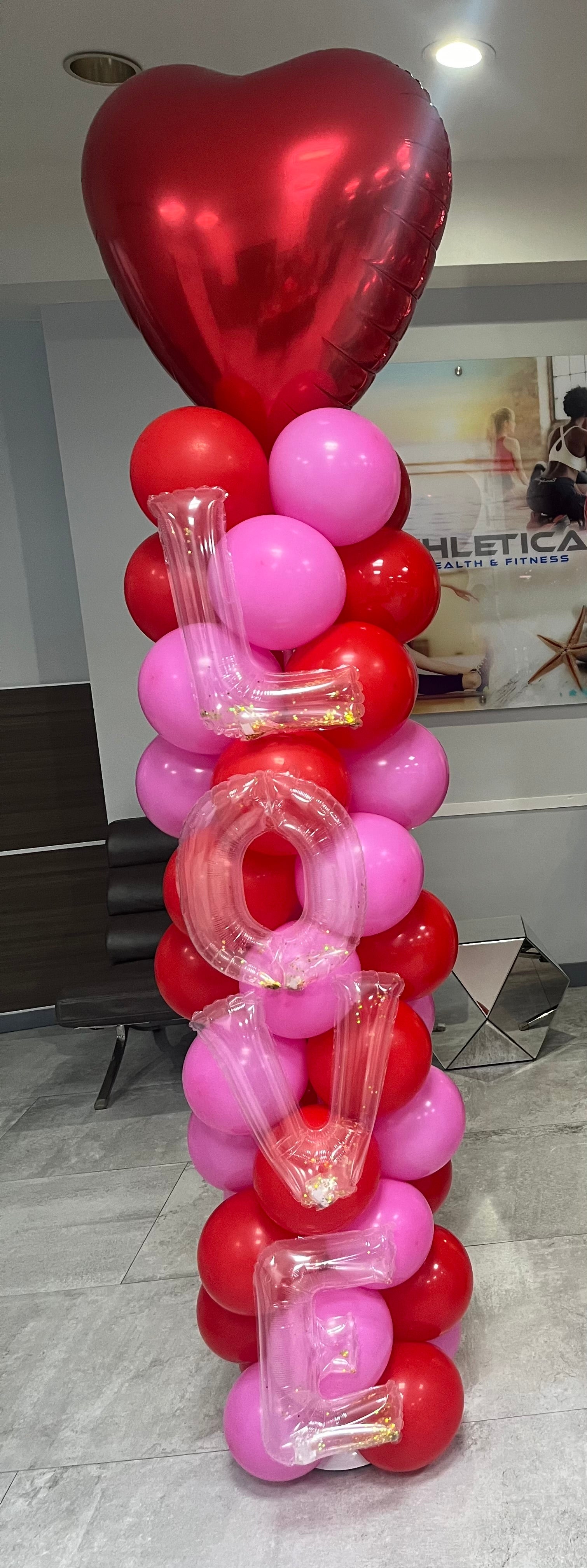 Valentine Love Column - Balloons Bouquets and More