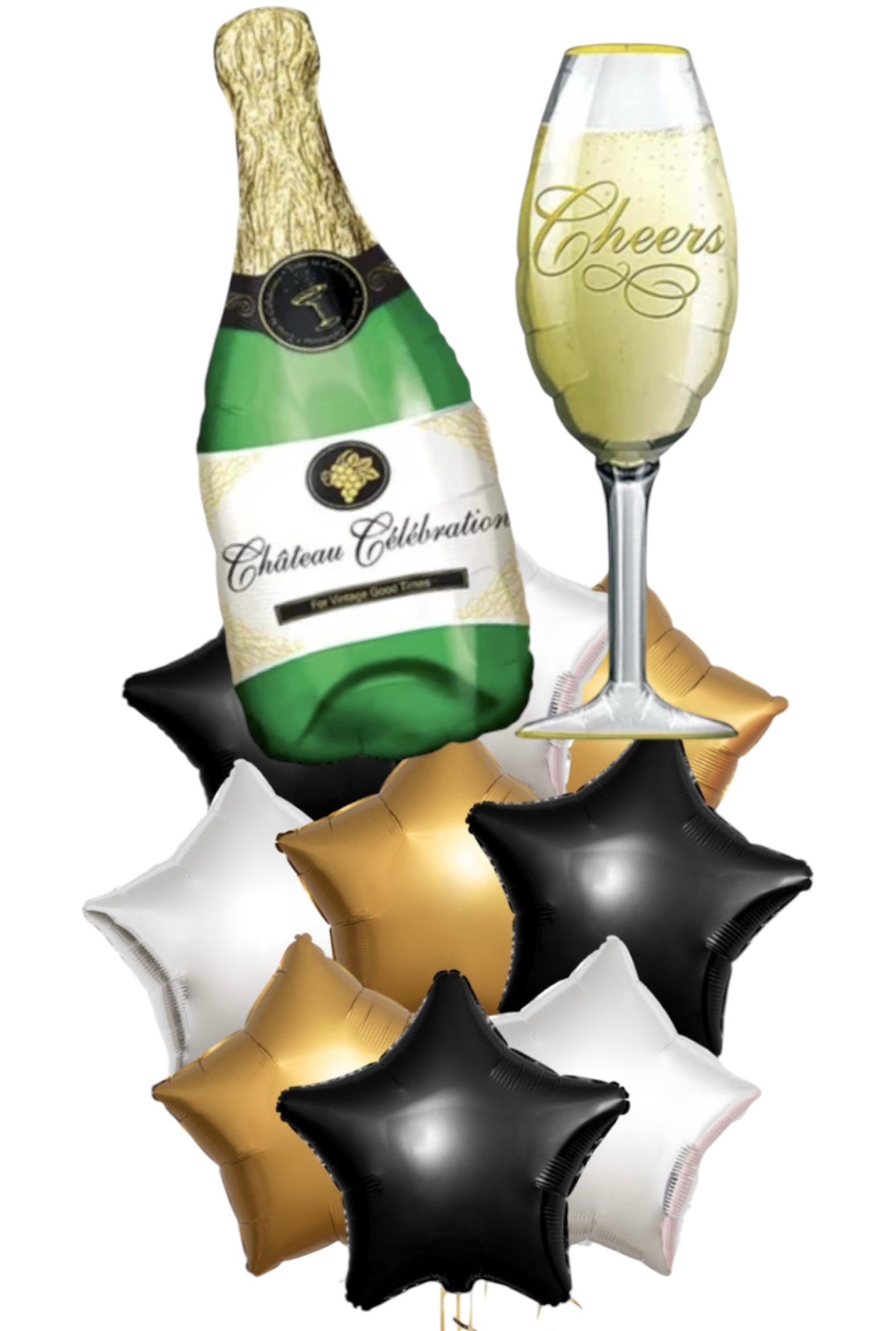 11pc NYE Cheers Balloon Bouquet
