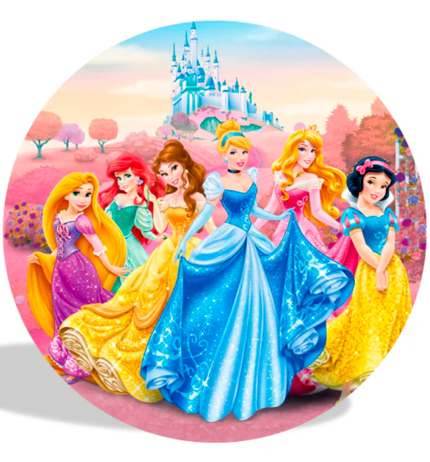 Disney Princess 6.5ft Round Backdrop - Balloons Bouquets and More