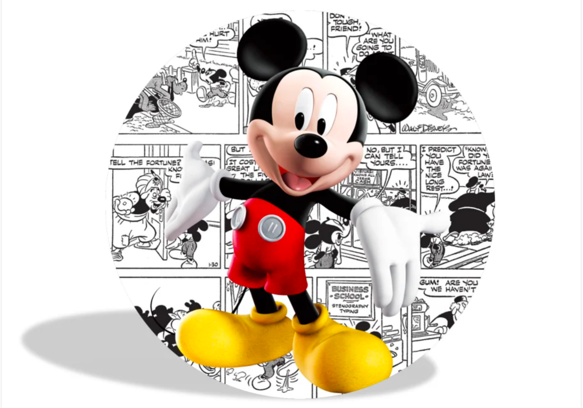 Mickey Mouse 6.5ft Round Backdrop Rental - Balloons Bouquets and More