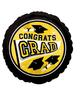 18" School Colors Be True to Your School Grad Foil Balloon - Yellow